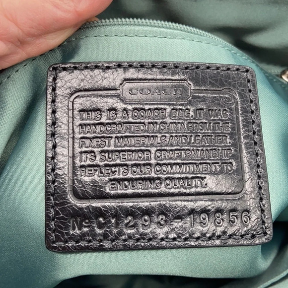 Coach Black Leather Quilted Poppy Shoulder Bag - Picture 6 of 13